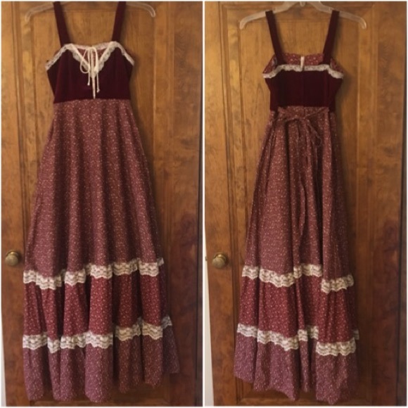 Vintage Gunne Sax Jessica McClintock Prairie Dress - Picture 2 of 8